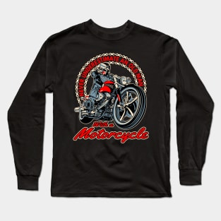 Never underestimate an old man with a motorcycle,badass biker,funny motorcycle Long Sleeve T-Shirt